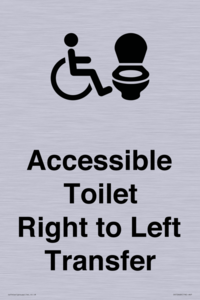 Accessible Toilet with Right to Left Transfer